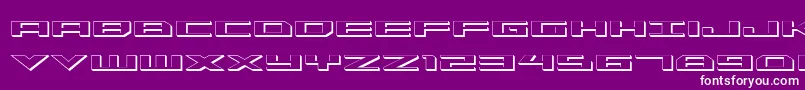 Trireme ffy Font – White Fonts on Purple Background