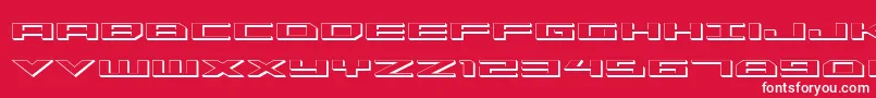 Fonte Trireme ffy – fontes brancas em um fundo vermelho