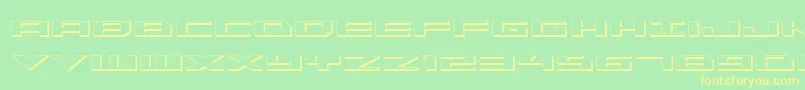 Trireme ffy Font – Yellow Fonts on Green Background