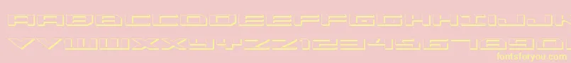 Trireme ffy Font – Yellow Fonts on Pink Background
