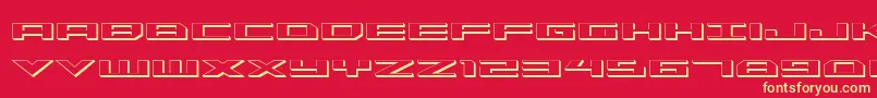 Trireme ffy Font – Yellow Fonts on Red Background