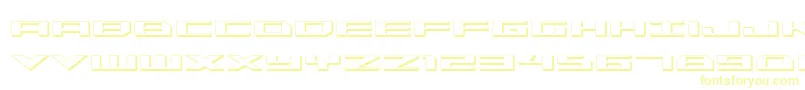 Fonte Trireme ffy – fontes amarelas em um fundo branco