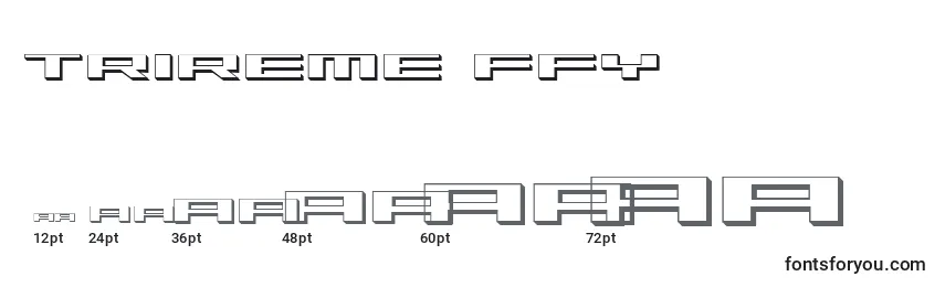 Trireme ffy Font Sizes