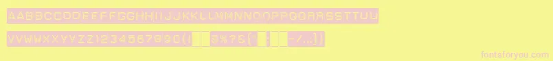 Dymo Font – Pink Fonts on Yellow Background