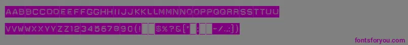 Шрифт Dymo – фиолетовые шрифты на сером фоне