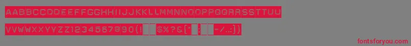 Dymo Font – Red Fonts on Gray Background