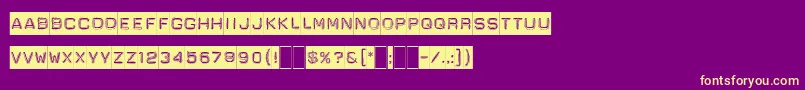 Шрифт Dymo – жёлтые шрифты на фиолетовом фоне