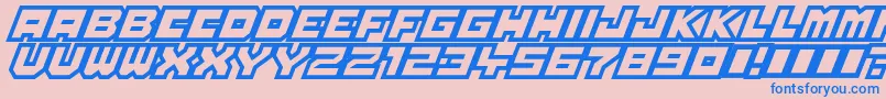 フォントFullPack2025 – ピンクの背景に青い文字