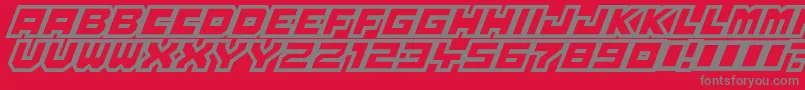 フォントFullPack2025 – 赤い背景に灰色の文字