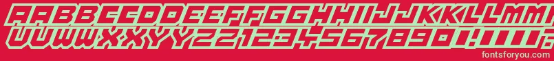 フォントFullPack2025 – 赤い背景に緑の文字