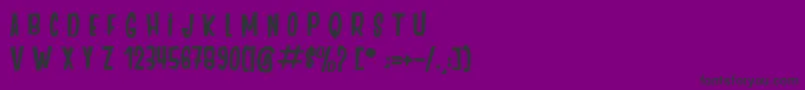 フォントDancingJungle – 紫の背景に黒い文字