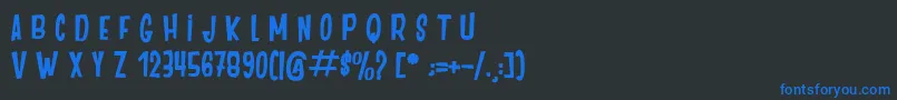 DancingJungleフォントについての詳細 フォントDancingJungle – 黒い背景に青い文字