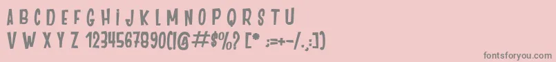 fuente DancingJungle – Fuentes Grises Sobre Fondo Rosa