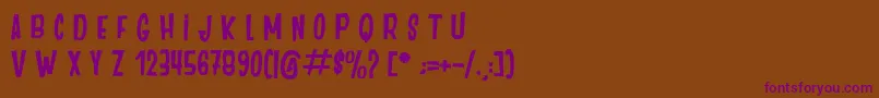DancingJungle Font – Purple Fonts on Brown Background