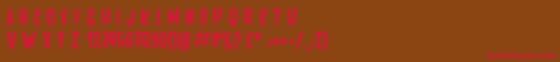 DancingJungle Font – Red Fonts on Brown Background
