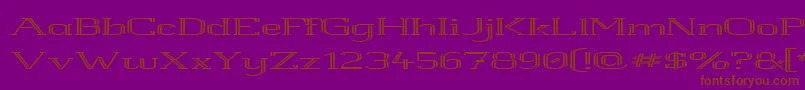 Fonte White Line Rolled – fontes marrons em um fundo roxo