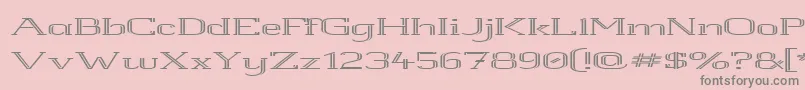 White Line Rolled Font – Gray Fonts on Pink Background