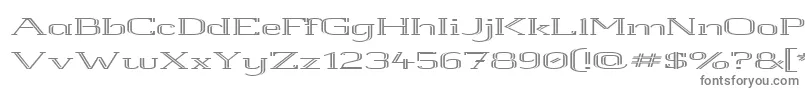 フォントWhite Line Rolled – 白い背景に灰色の文字