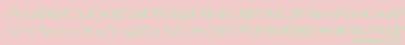 White Line Rolled Font – Green Fonts on Pink Background