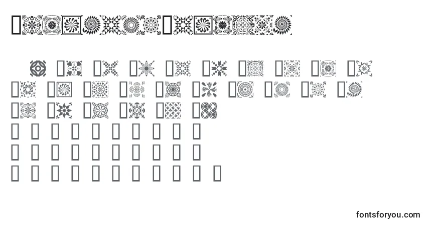 A fonte QuiltersDelight – alfabeto, números, caracteres especiais