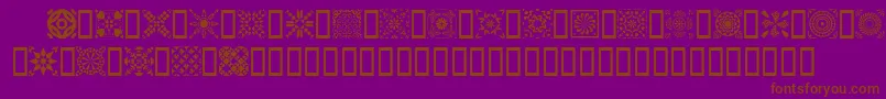 QuiltersDelight Font – Brown Fonts on Purple Background