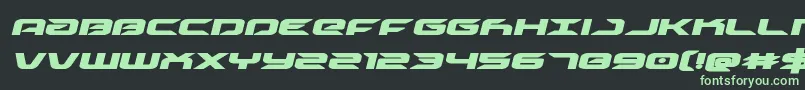 Driveboldital Font – Green Fonts on Black Background