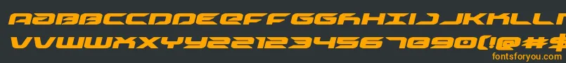 Driveboldital Font – Orange Fonts on Black Background