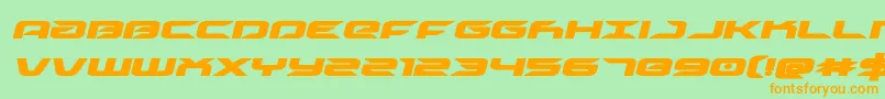 Driveboldital Font – Orange Fonts on Green Background