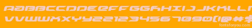 Driveboldital Font – Pink Fonts on Orange Background