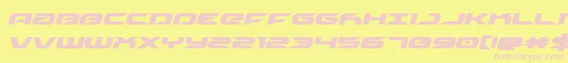 Driveboldital Font – Pink Fonts on Yellow Background