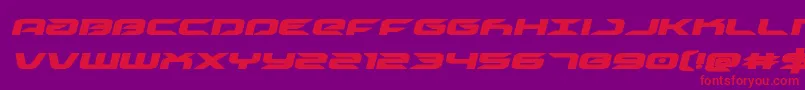 Driveboldital Font – Red Fonts on Purple Background