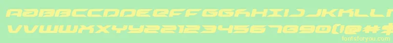 Driveboldital Font – Yellow Fonts on Green Background