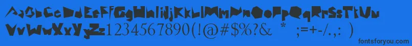 Freemaz Font – Black Fonts on Blue Background