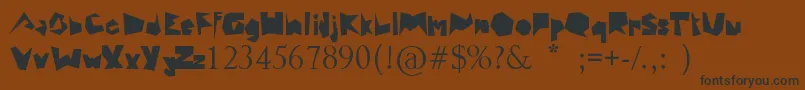 Шрифт Freemaz – чёрные шрифты на коричневом фоне