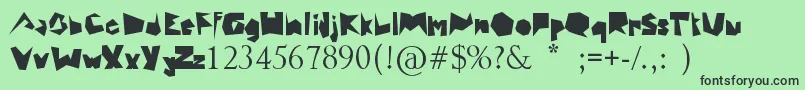 Freemaz Font – Black Fonts on Green Background