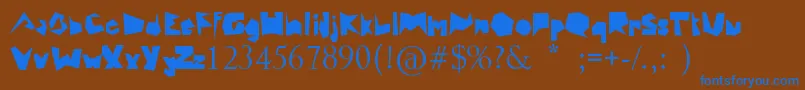 Шрифт Freemaz – синие шрифты на коричневом фоне