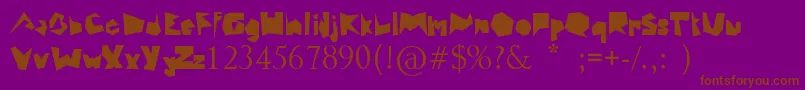 Freemaz Font – Brown Fonts on Purple Background