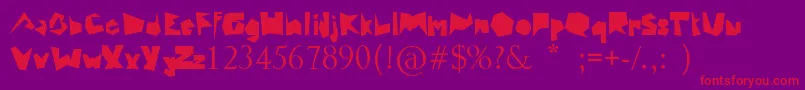 Freemaz Font – Red Fonts on Purple Background