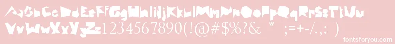 フォントFreemaz – ピンクの背景に白い文字