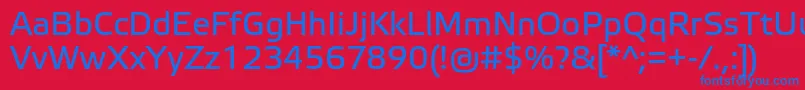 ElektraTextPro Font – Blue Fonts on Red Background