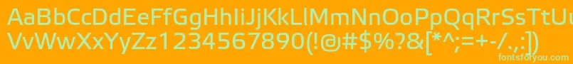 ElektraTextPro Font – Green Fonts on Orange Background