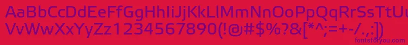 ElektraTextPro Font – Purple Fonts on Red Background