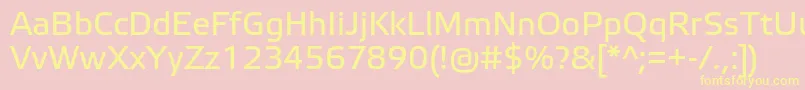 ElektraTextPro Font – Yellow Fonts on Pink Background