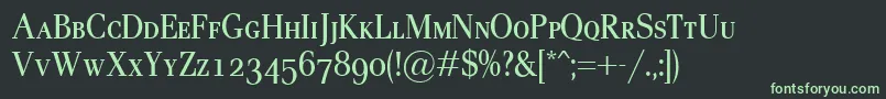 PaxCondSc Font – Green Fonts on Black Background