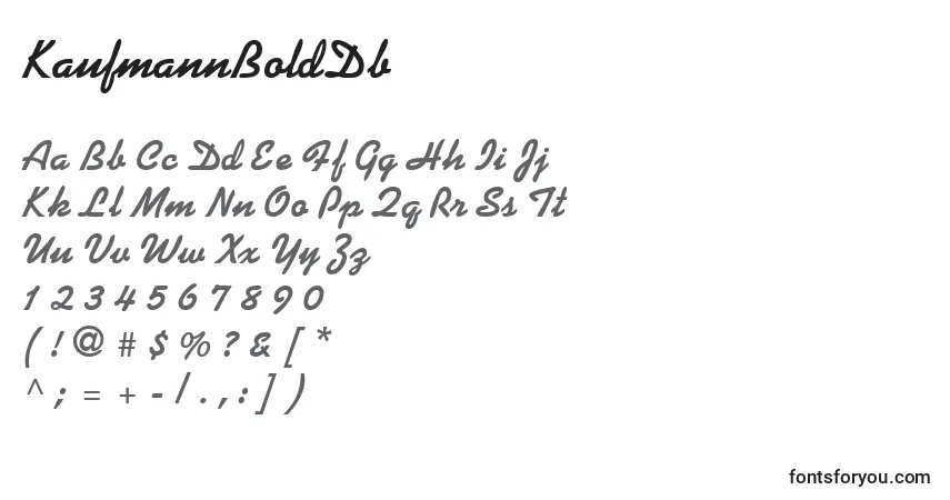 Fuente KaufmannBoldDb - alfabeto, números, caracteres especiales