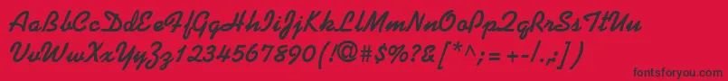 KaufmannBoldDb Font – Black Fonts on Red Background