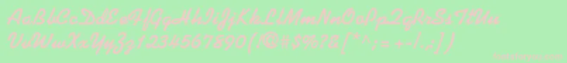 KaufmannBoldDb Font – Pink Fonts on Green Background