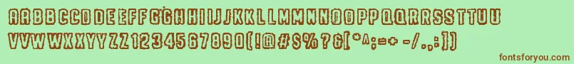 MeAndYourMother-fontti – ruskeat fontit vihreällä taustalla