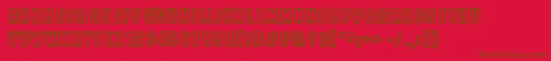 MeAndYourMother Font – Brown Fonts on Red Background