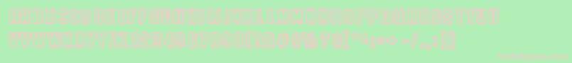 MeAndYourMother Font – Pink Fonts on Green Background